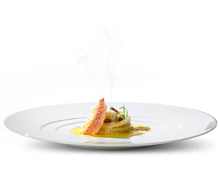 Carbonara with Bucatini pasta - Ferrari Trento