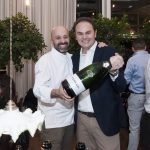 Another Ferrari toast at the opening of Niko Romito’s Spazio at Eataly in Rome