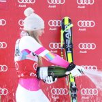The American skier, Lindsey Vonn, Goes Big at Cortina
