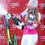 The American skier, Lindsey Vonn, Goes Big at Cortina