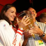 Felicità è …….. battezzare la medaglia olimpica nel Ferrari