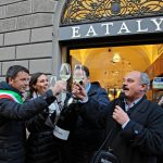 E? con il Ferrari che si brinda all?apertura di Eataly Firenze