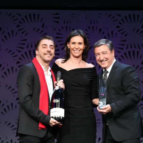 Jordi e Joan Roca de El Celler de Can Roca con Camilla Lunelli