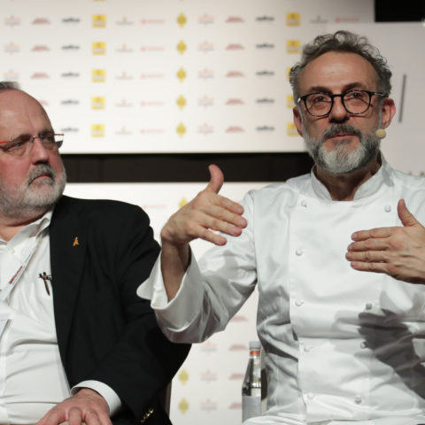 Massimo Bottura during the panel dedicated to the Art of Hospitality