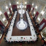 Toasting with Ferrari for the visit of the Chinese President Xi Jinping to Quirinale