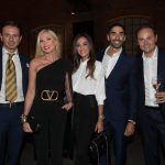 Matteo Lunelli con Filippo Magnini, Vittoria Palmas, Federica Panicucci e Enrico Bacini