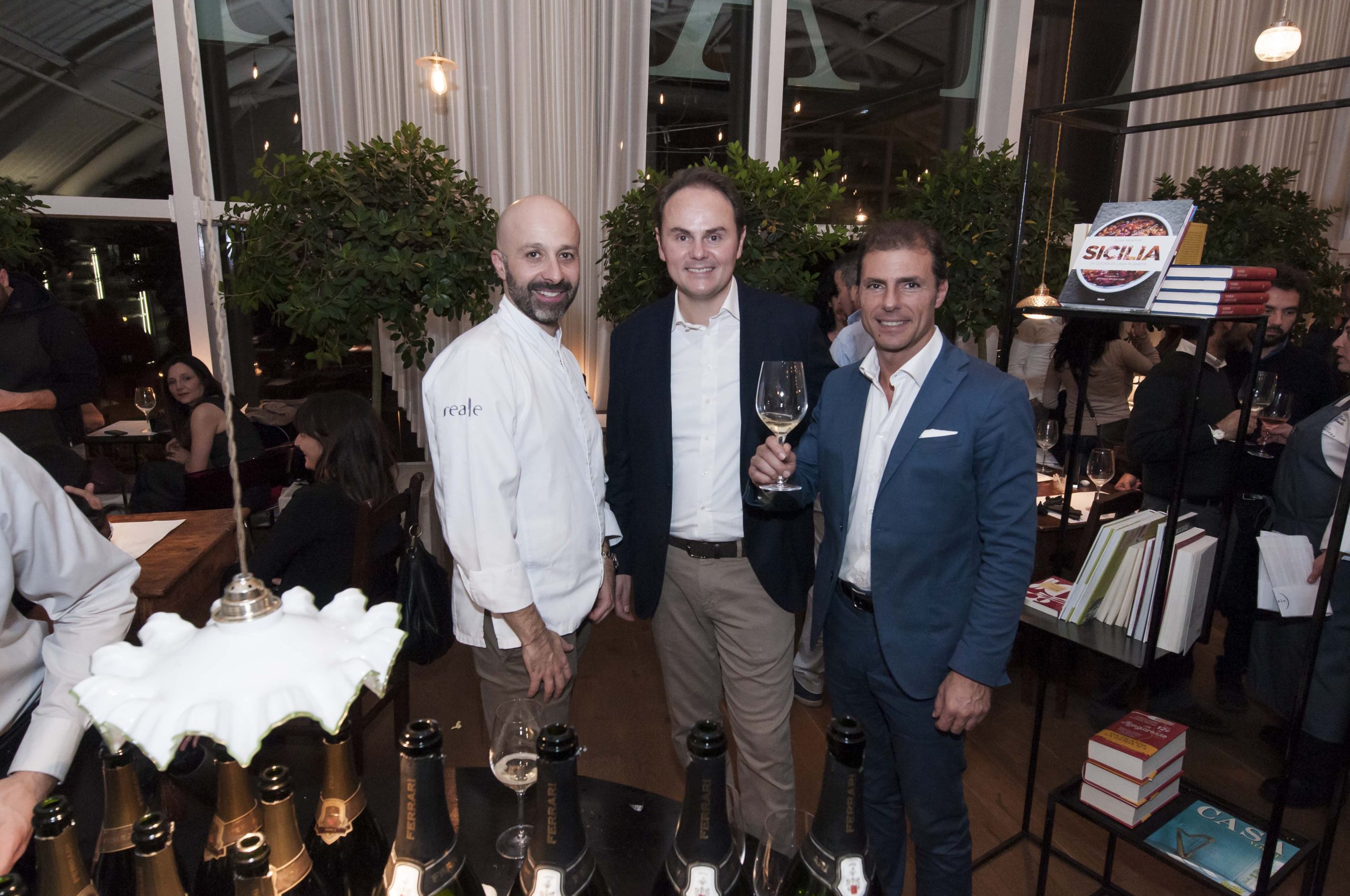 Si è brindato con il Ferrari all'apertura a Eataly Roma di Spazio di Niko Romito