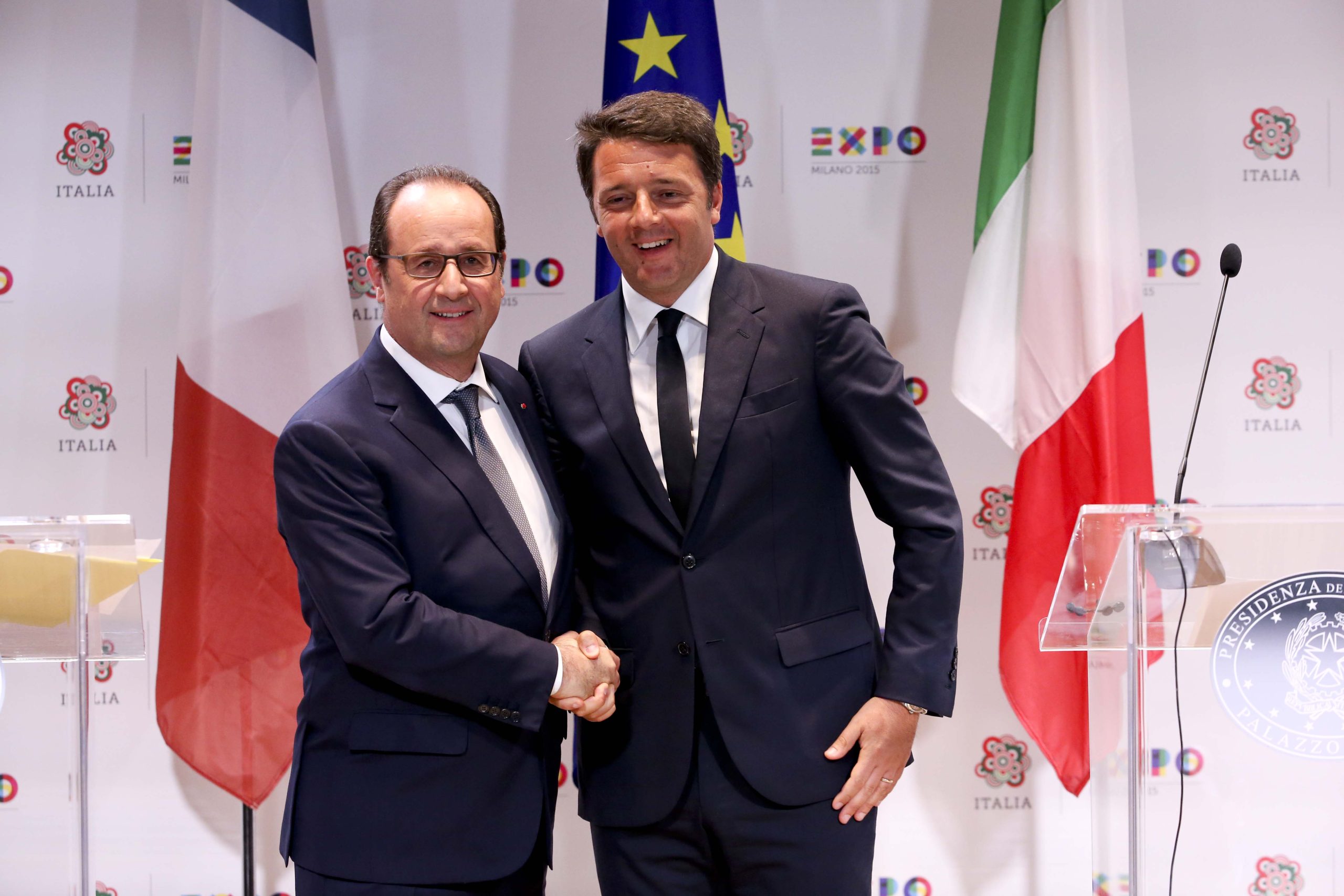 Il Premier Matteo Renzi a Expo: “Spumante italiano meglio dello champagne”