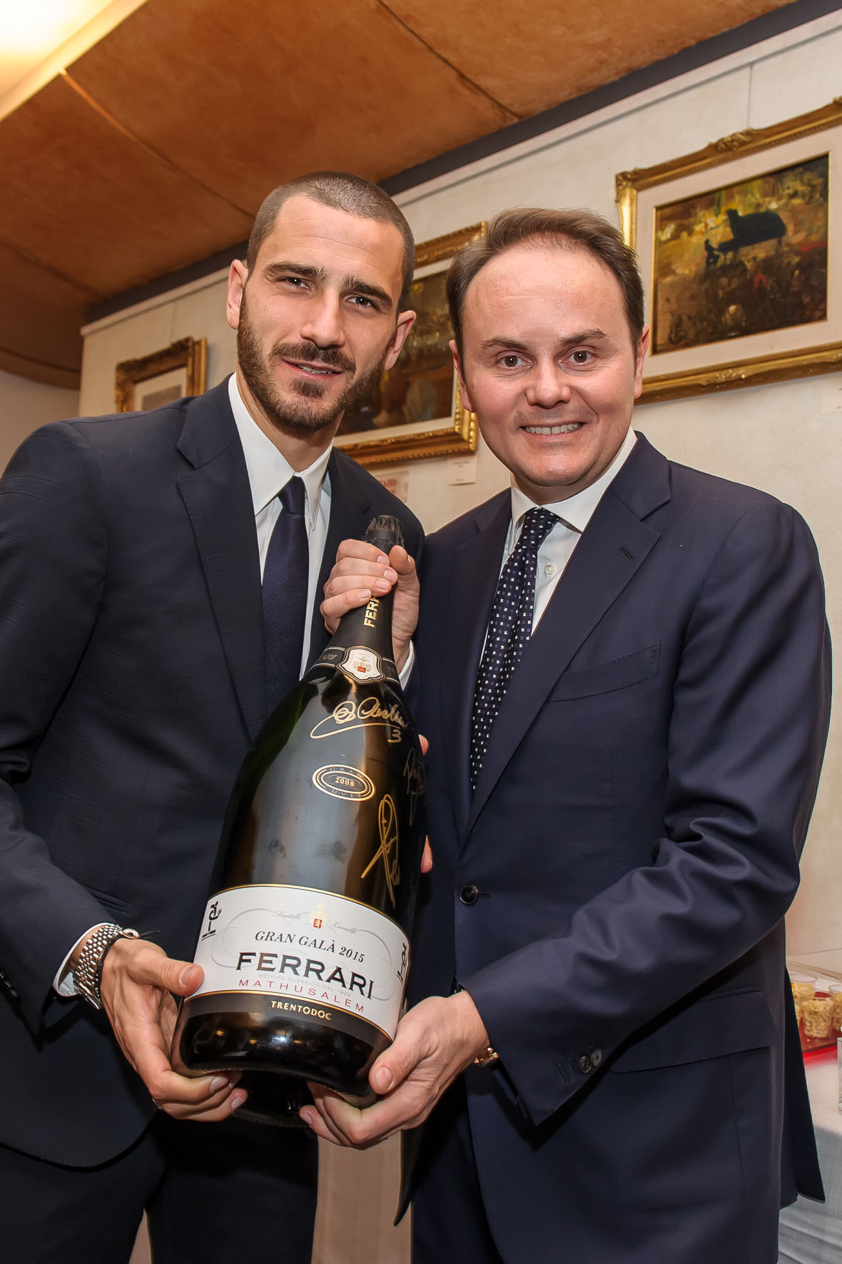 I calciatori dell'anno festeggiano con Ferrari Trentodoc