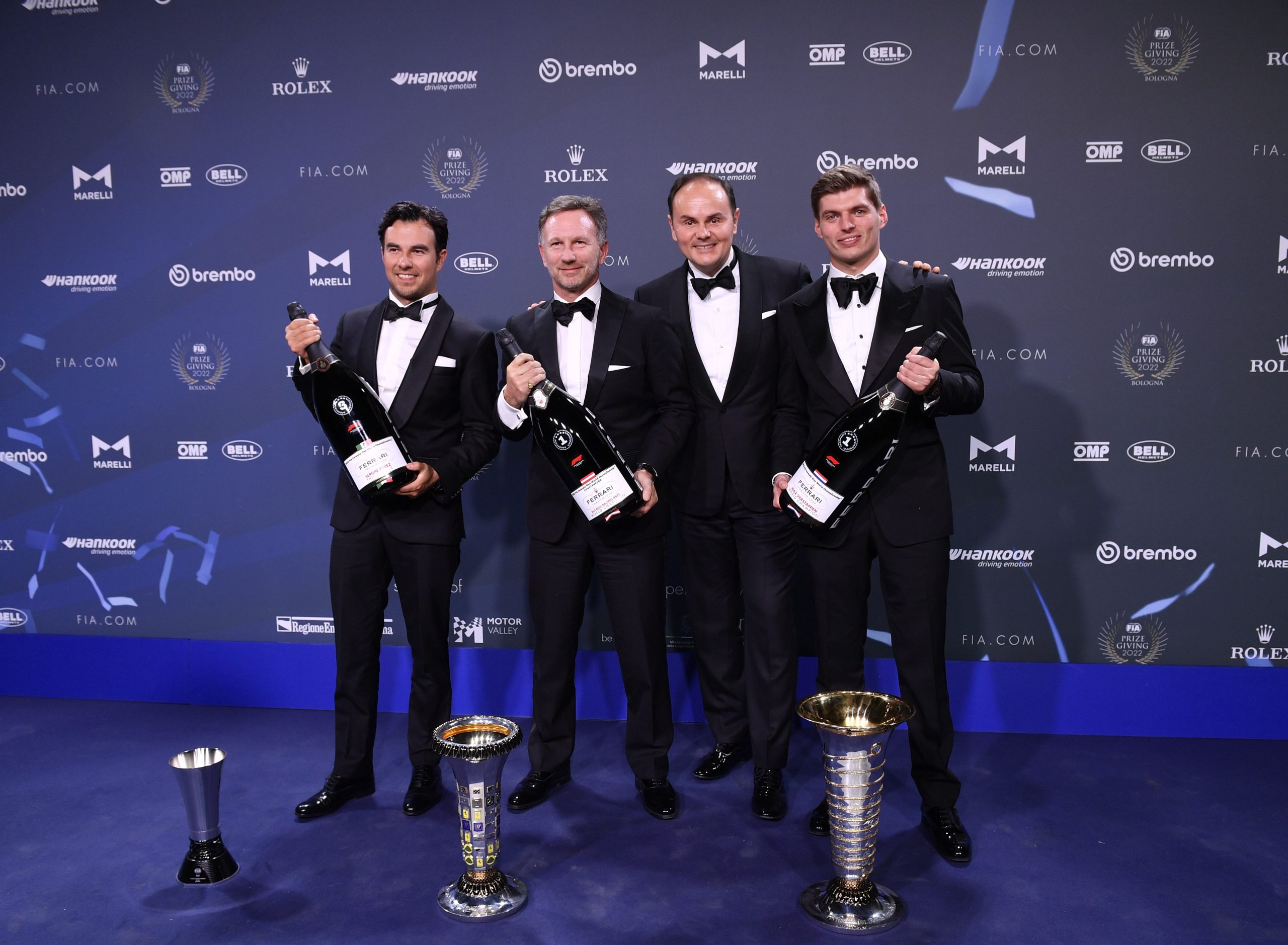 Ferrari Trento brindisi della Cerimonia di Premiazione della Federazione Internazionale dell’Automobile
