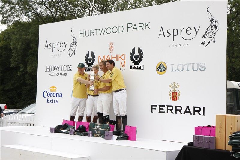 Prince Harry takes to the field and in the stands toasts were made with Ferrari Perlé