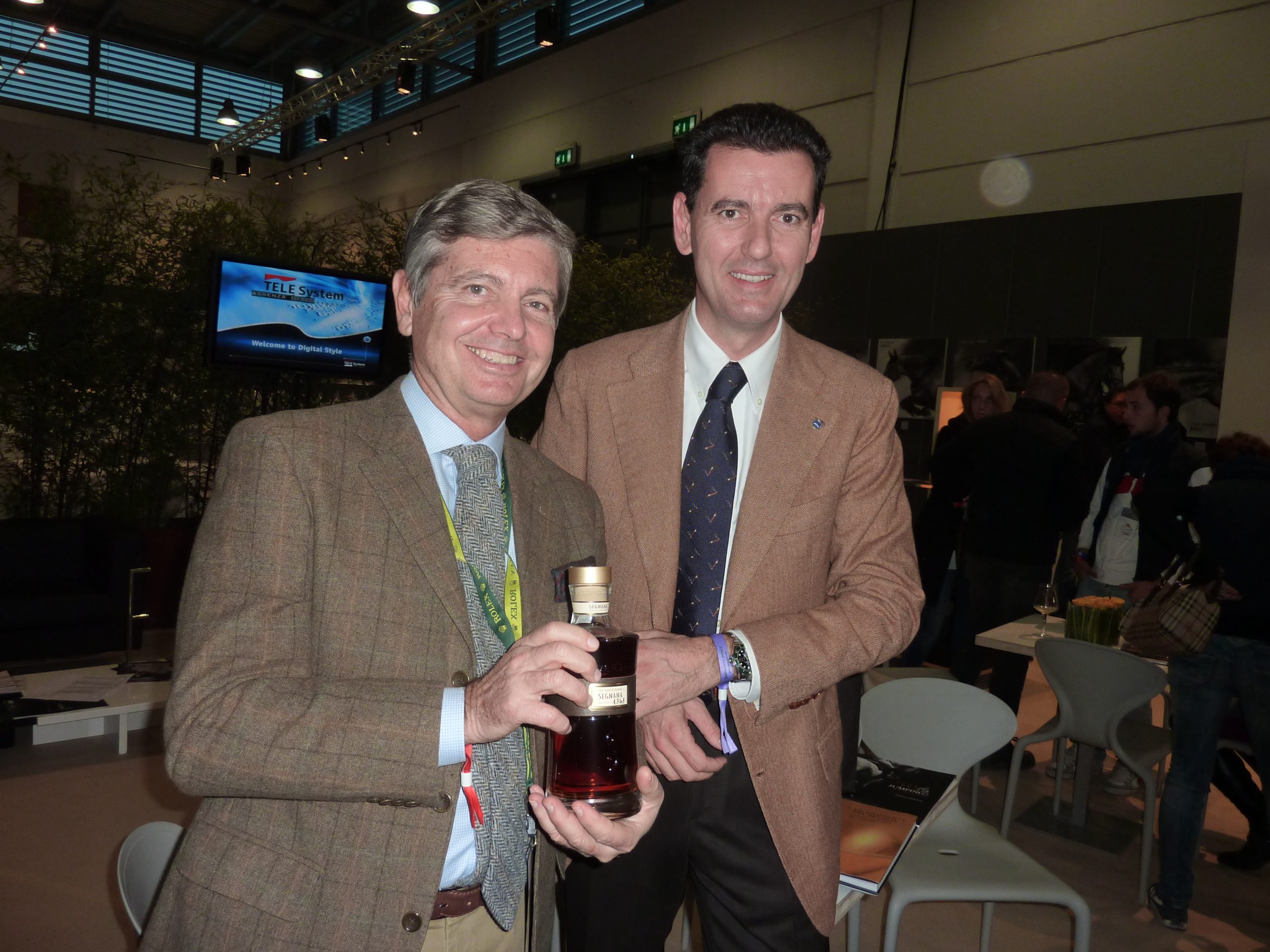 Bollicine Ferrari e Grappa Segnana al vip lounge Rolex della Fiera Cavalli a Verona