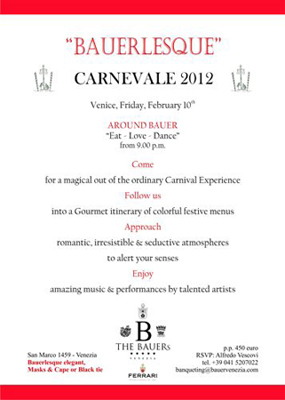 Ancora più frizzante con Ferrari il carnevale di Venezia all'Hotel Bauer
