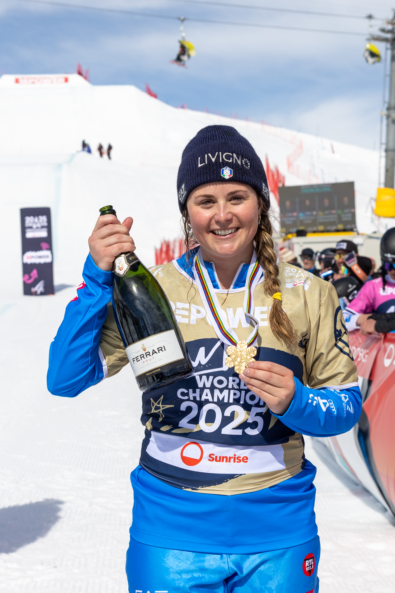<strong>Ferrari Trento sul podio con i campioni di Sci Freestyle e Snowboard in Engadina</strong>